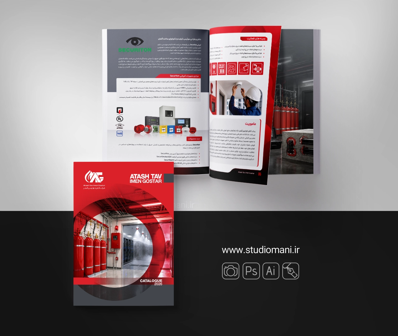 cataloge-design-studiomani-69 طراحی کاتالوگ تجهیزات اعلان و اطفا حریق